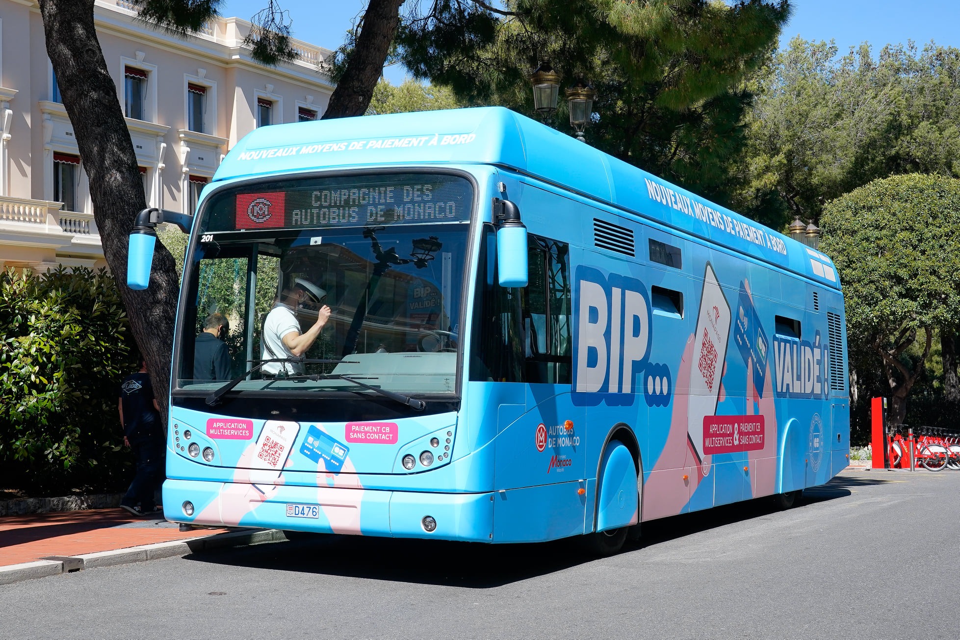 Bus habillé open payment Monaco